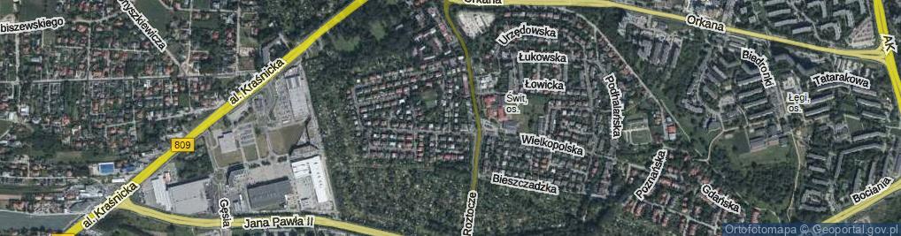 Zdjęcie satelitarne Opolska ul.