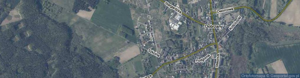 Zdjęcie satelitarne Orzechowa ul.