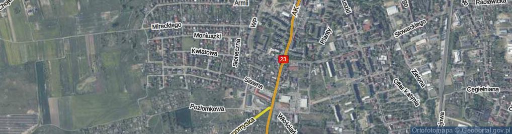 Zdjęcie satelitarne Orla ul.