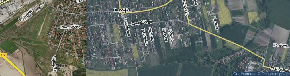 Zdjęcie satelitarne Orzechowa ul.