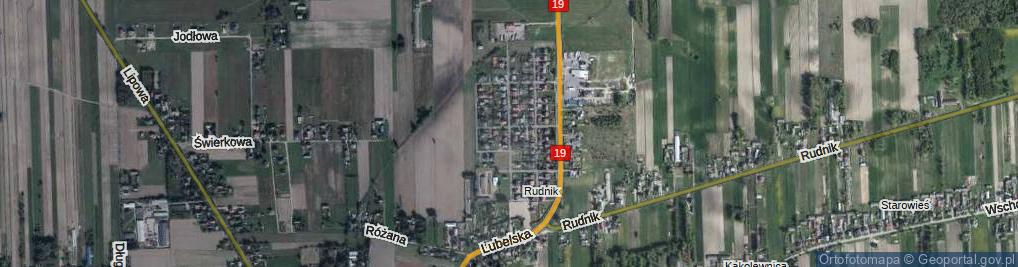 Zdjęcie satelitarne Orzechowa ul.