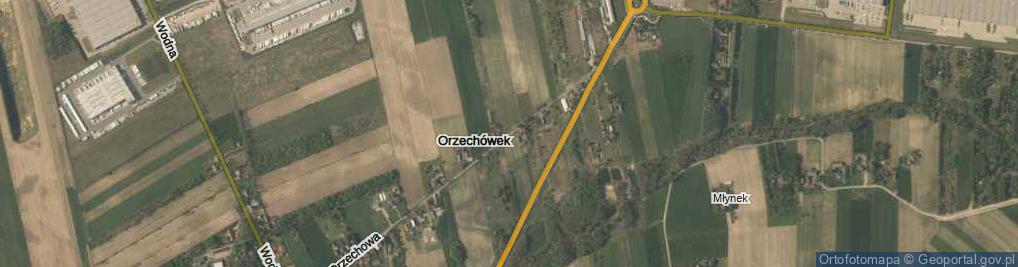 Zdjęcie satelitarne Orzechówek ul.