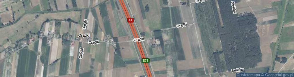 Zdjęcie satelitarne Orądki ul.