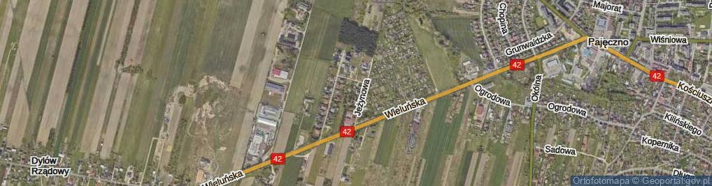 Zdjęcie satelitarne Orzechowa ul.