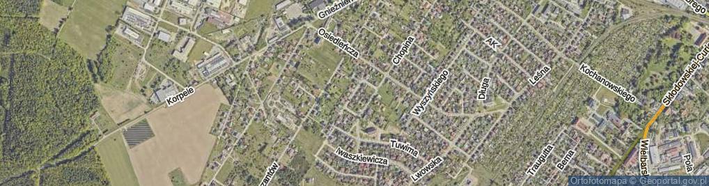 Zdjęcie satelitarne Orzeszkowej Elizy ul.