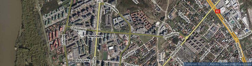 Zdjęcie satelitarne Ordonówny Hanki ul.