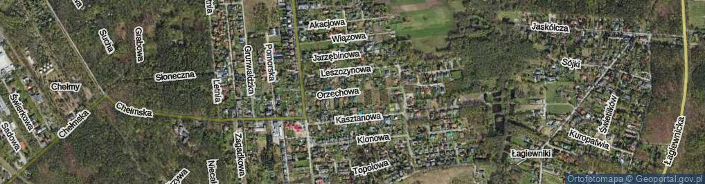 Zdjęcie satelitarne Orzechowa ul.