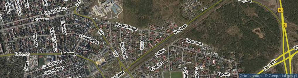 Zdjęcie satelitarne Orzeszkowej Elizy ul.