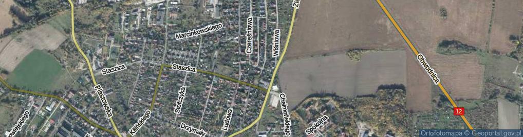 Zdjęcie satelitarne Orzechowa ul.