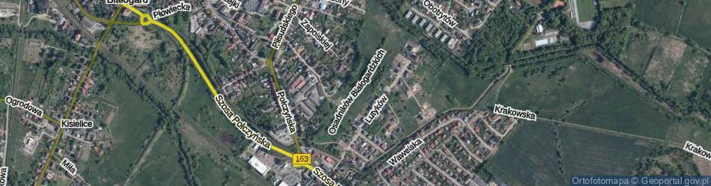 Zdjęcie satelitarne Osadników Białogardzkich ul.