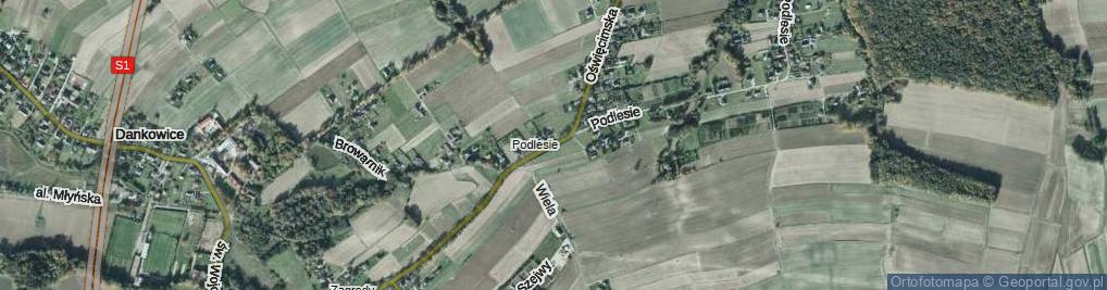 Zdjęcie satelitarne Oświęcimska ul.