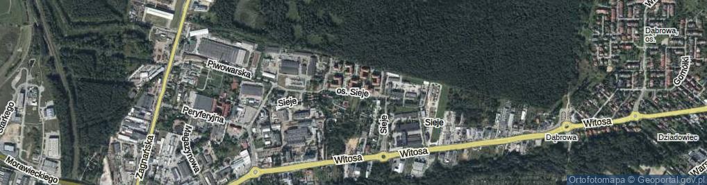 Zdjęcie satelitarne Osiedle Sieje os.