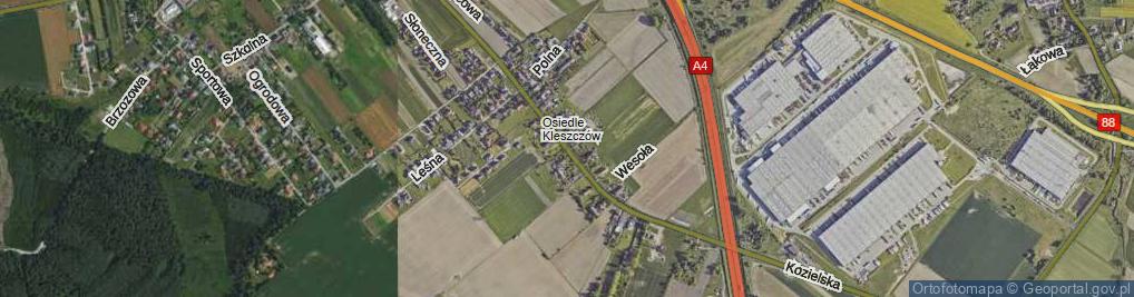 Zdjęcie satelitarne Osiedleńcza ul.
