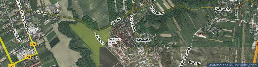 Zdjęcie satelitarne Osiedle Witkowice Nowe os.
