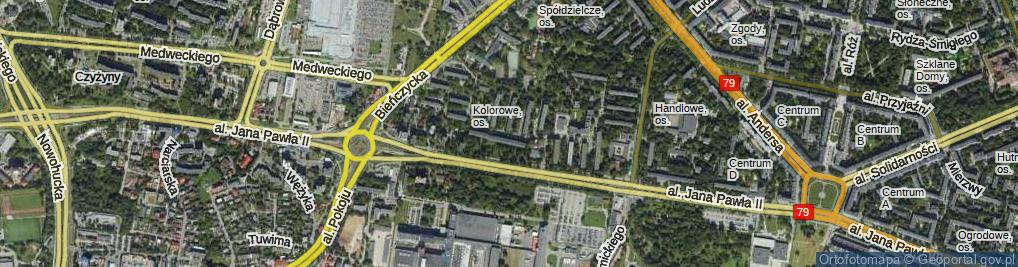 Zdjęcie satelitarne Osiedle Kolorowe os.