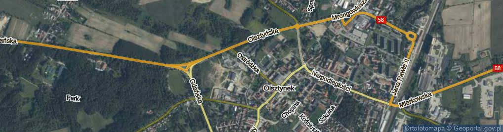 Zdjęcie satelitarne Ostródzka ul.