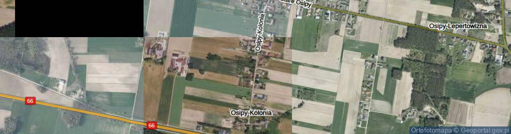 Zdjęcie satelitarne Osipy-Kolonia ul.