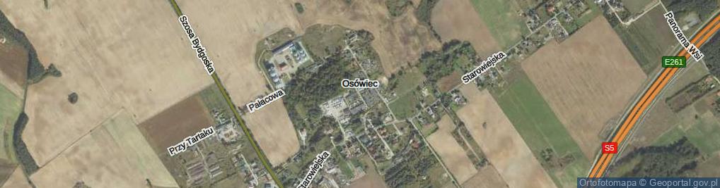 Zdjęcie satelitarne Osówiec ul.
