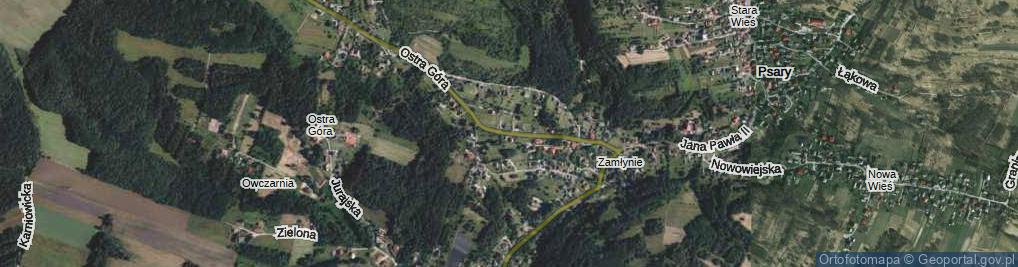 Zdjęcie satelitarne Ostra Góra ul.