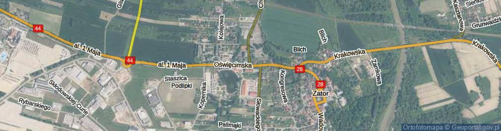 Zdjęcie satelitarne Oświęcimska ul.