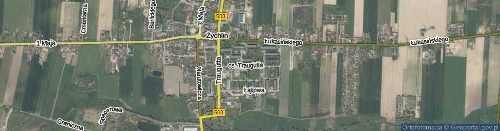 Zdjęcie satelitarne Osiedle Traugutta Romualda, gen. os.