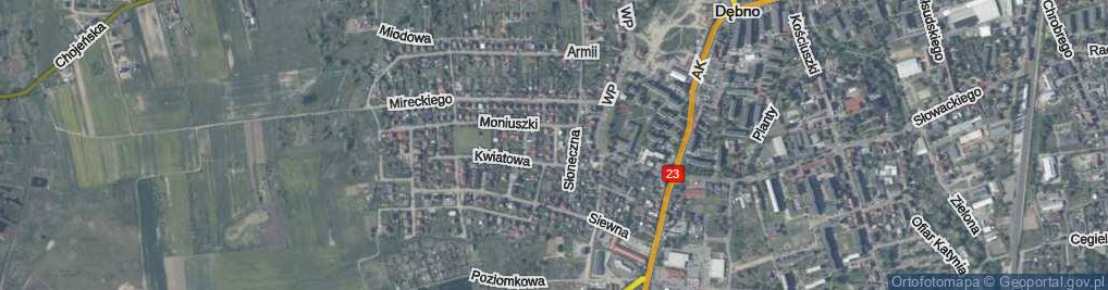 Zdjęcie satelitarne Owocowa ul.