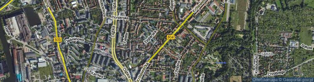 Zdjęcie satelitarne Owocowa ul.