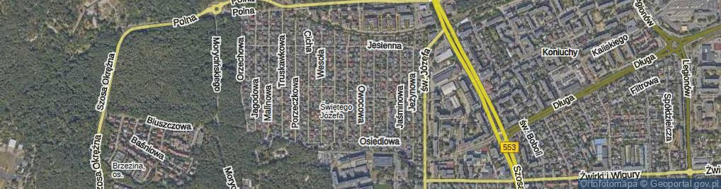 Zdjęcie satelitarne Owocowa ul.