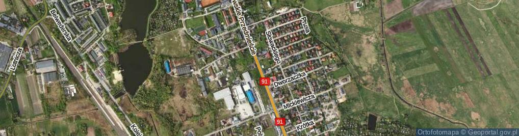 Zdjęcie satelitarne Ozorkowskie Przedmieście ul.