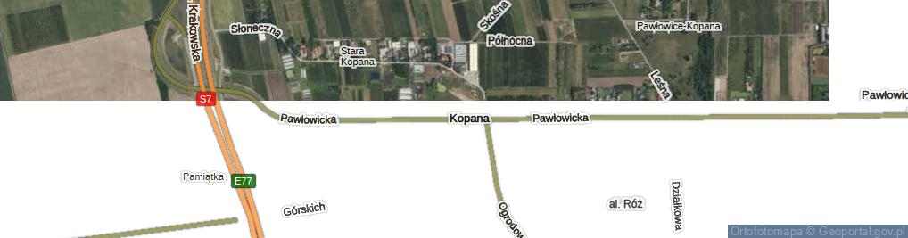 Zdjęcie satelitarne Pawłowicka ul.