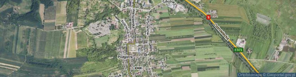 Zdjęcie satelitarne Partyzantów ul.