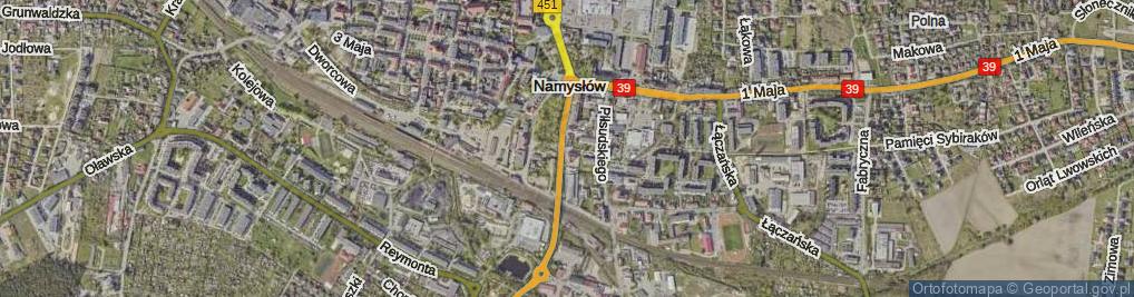 Zdjęcie satelitarne Partyzantów ul.