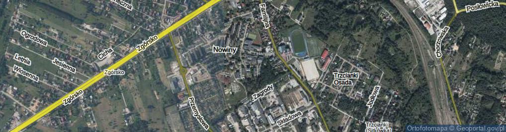 Zdjęcie satelitarne Parkowa ul.