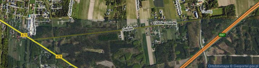 Zdjęcie satelitarne Paproci ul.