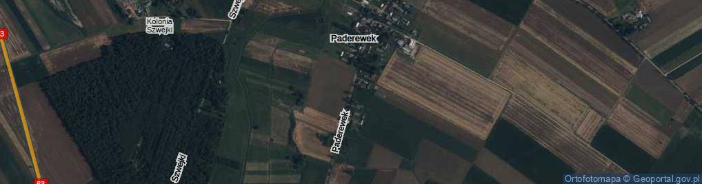 Zdjęcie satelitarne Paderewek ul.