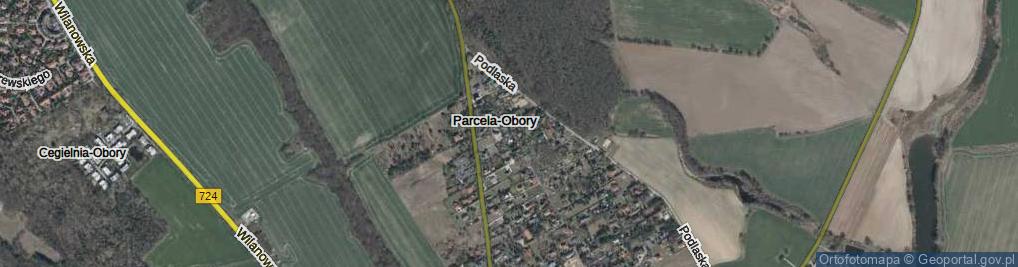 Zdjęcie satelitarne Parcela-Obory ul.