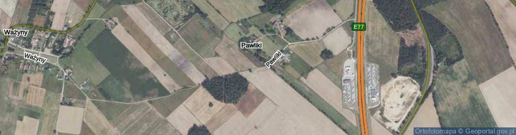 Zdjęcie satelitarne Pawliki ul.