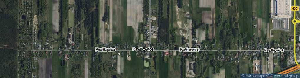 Zdjęcie satelitarne Pawlikowice ul.