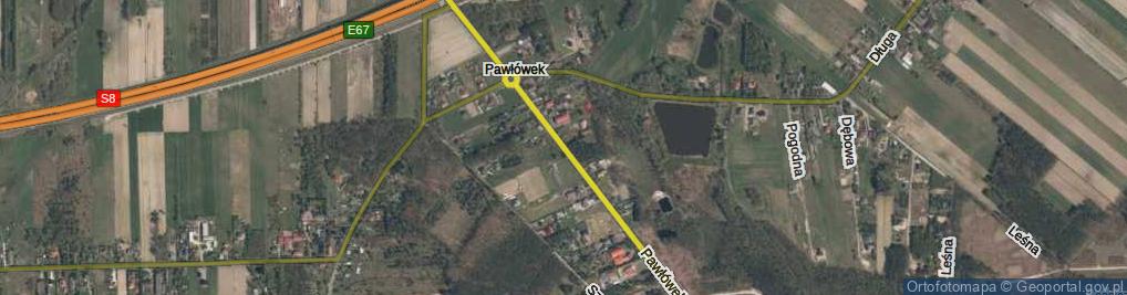 Zdjęcie satelitarne Pawłówek ul.