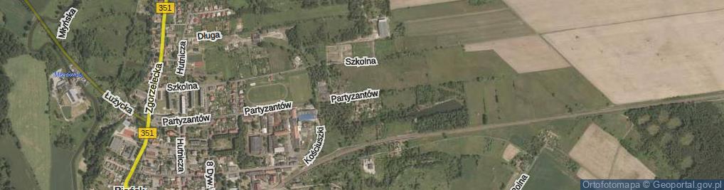 Zdjęcie satelitarne Partyzantów ul.