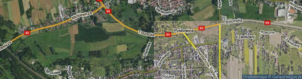 Zdjęcie satelitarne Parkowa ul.