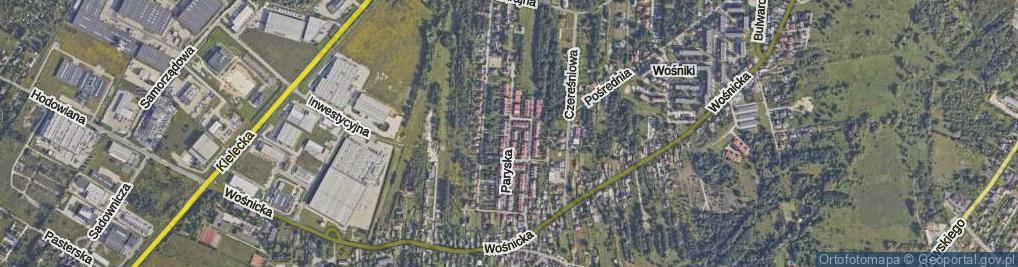 Zdjęcie satelitarne Paryska ul.