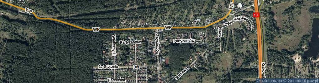Zdjęcie satelitarne Partyzantów ul.