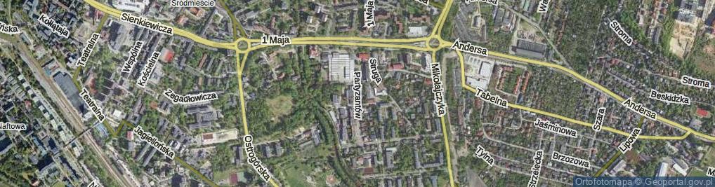 Zdjęcie satelitarne Partyzantów ul.