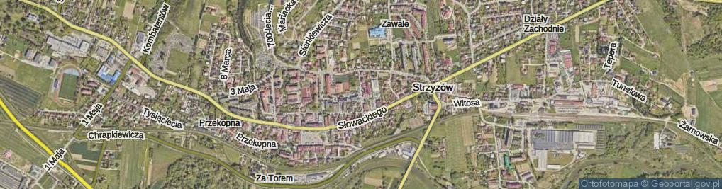 Zdjęcie satelitarne Parkowa ul.