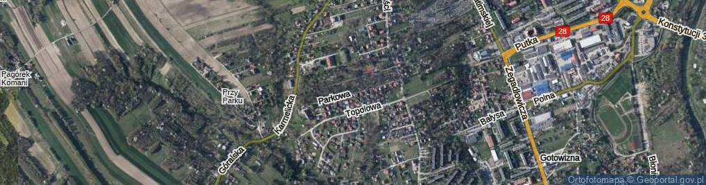 Zdjęcie satelitarne Parkowa ul.