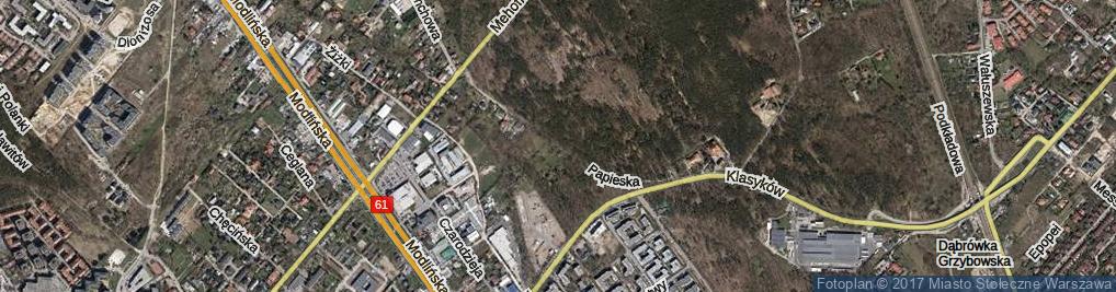 Zdjęcie satelitarne Papieska ul.