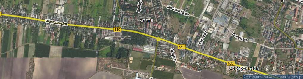 Zdjęcie satelitarne Parkowa ul.