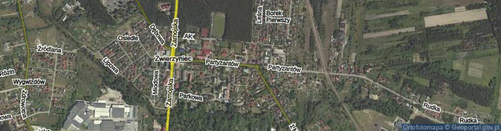 Zdjęcie satelitarne Partyzantów ul.