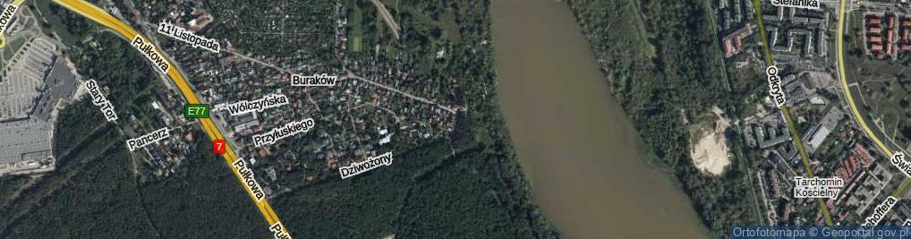 Zdjęcie satelitarne Parkowa ul.